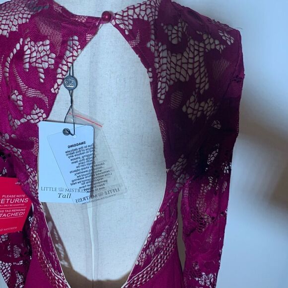 Little mistress size 8 tall fuchsia dress - Picture 4 of 7